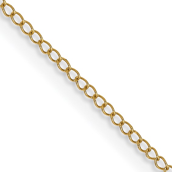 14k .5 mm Carded Curb Chain