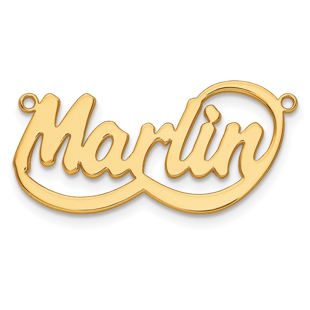 Sterling Silver Polished Bellamy Font Name Plate