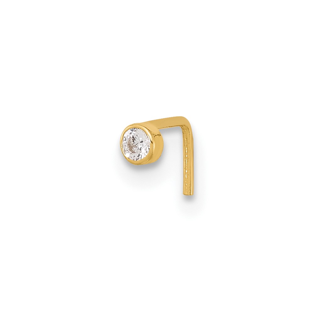 14k 2.5mm CZ Nose Stud