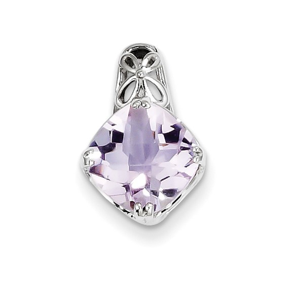 Sterling Silver Pink Quartz Pendant