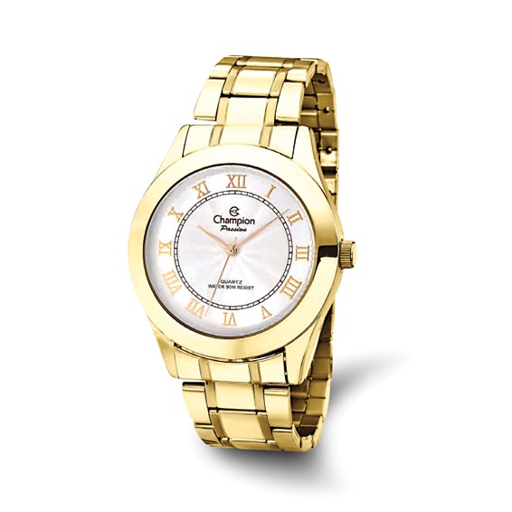 Champion Passion IP-plated White Dial Watch