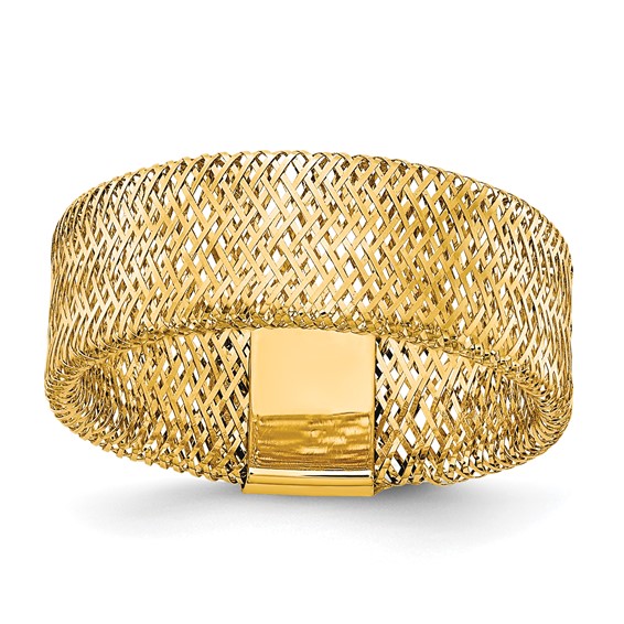 Leslie's 14k Polished/Textured Stretch Ring