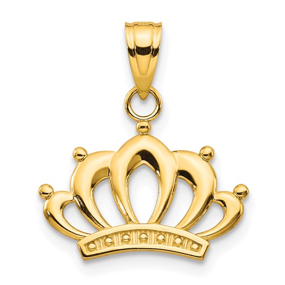 10k Yellow Crown Charm
