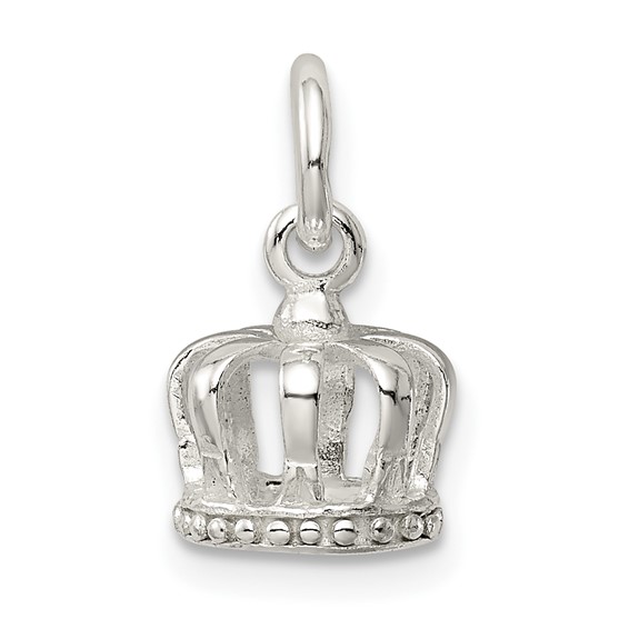 Sterling Silver Fancy Crown Charm