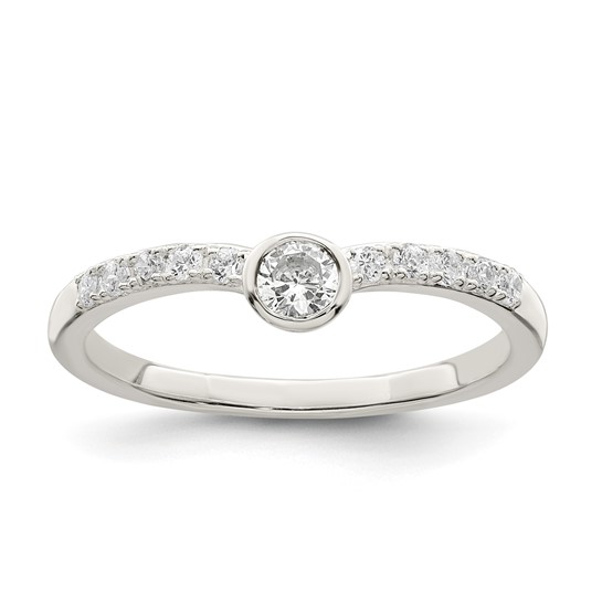 Sterling Silver CZ Stylish Ring