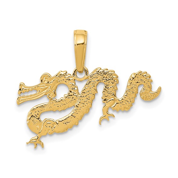 10k Yellow Dragon Pendant
